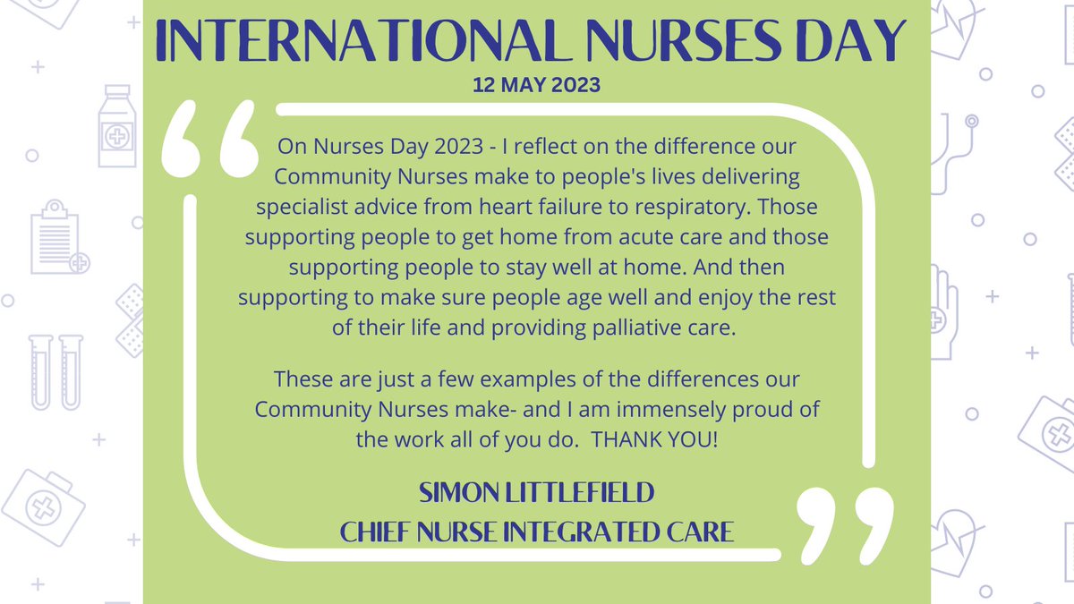 Simon Littlefield, Chief Nurse Integrated Care shares a special thank you to all SDHC nursing staff. #NursesDay