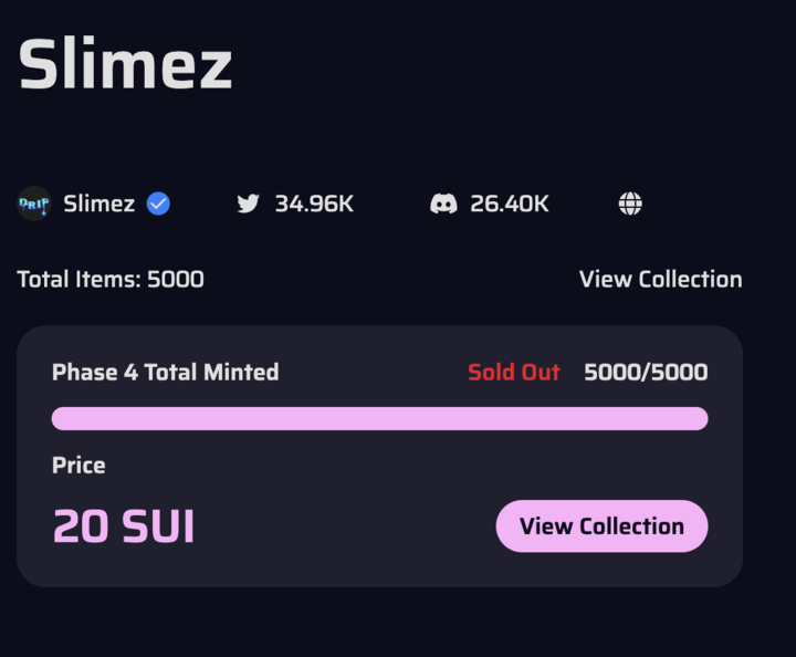Another AMAZING and NATURAL sellout! Huge congrats to <a href="/SlimezSUI/">Slimez.sui 💦</a> 👏👏These lightning-fast and incredibly robust NFTs are a must-have! If you missed out, don’t worry - grab one here! 🔥
souffl3.com/sui/collection…