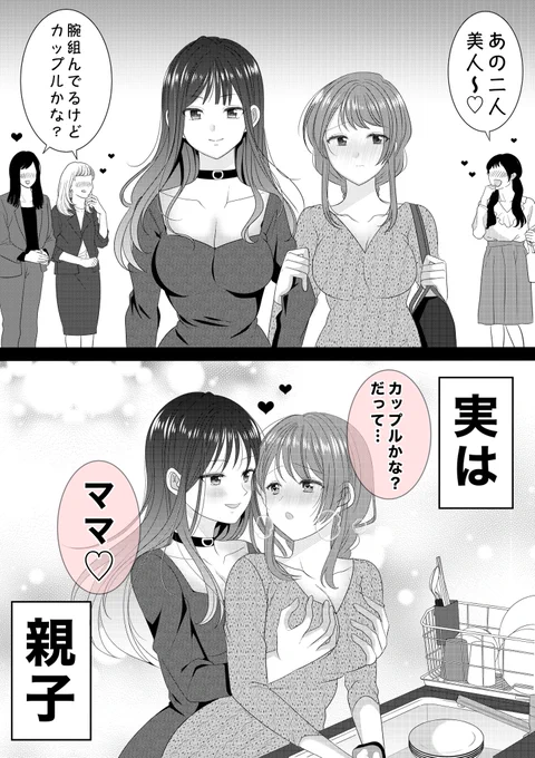 #創作百合 親子百合👩‍👧👩‍❤️‍💋‍👩💕