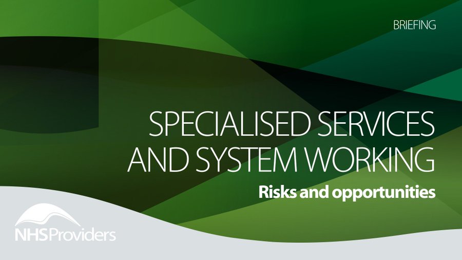 Check out this insightful briefing from @NHSProviders that details NHSE's changes to specialised commissioning and analyses the implications of greater system leadership. 

Have a read here:   nhsproviders.org/specialisedser… 

#IntergratedCare @NHSProviders