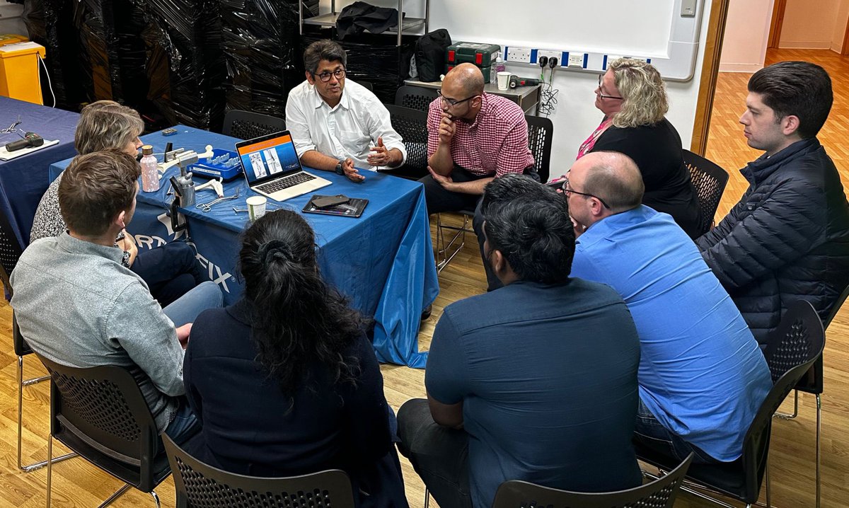 NorwichOrthoEd's tweet photo. @AnishPSangh @HelenEmilyChase @merchantrajiv delivering the @eoeortho Paediatric lower limb deformity correction workshop yesterday! #guidedgrowth #frames #gaitcycle great day! Thankyou @OrthofixUK https://t.co/wE2me8OrFE