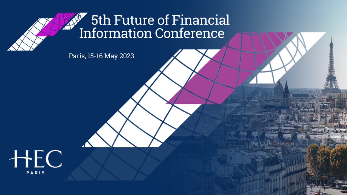 HECKnowledge's tweet photo. Next week, the #FutFinInfo Conf is coming to @HECParis, for investors to understand the changing nature of financial information and its consequences for market efficiency #NLP #MachineLearning #bigdata

An occasion to reward the best #PhD paper!

Program: https://t.co/fxrb9zFPtM https://t.co/nM7KzQauEl