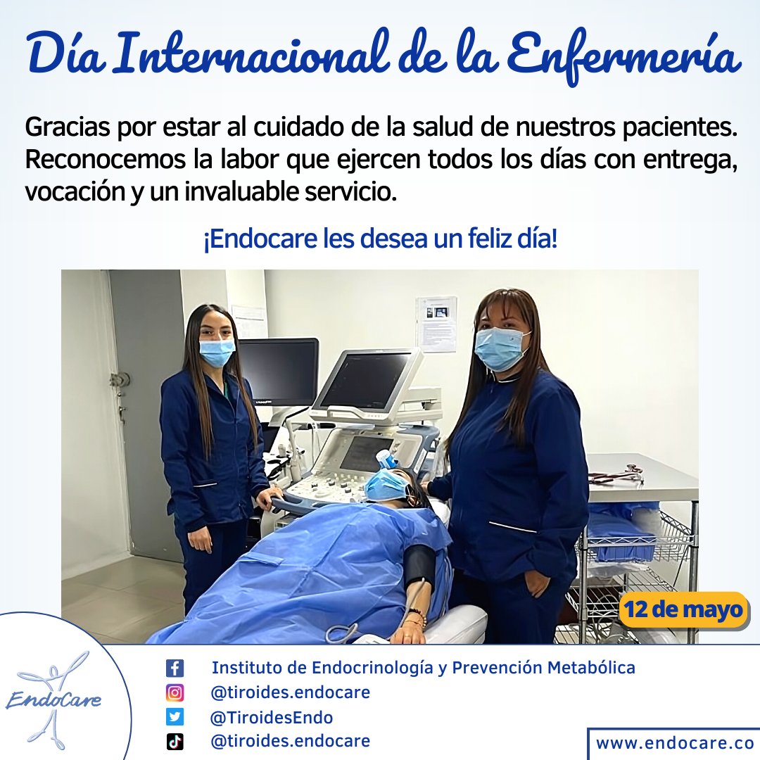 TiroidesEndo's tweet photo. 🩺Feliz día de la enfermería a todos los profesionales de la salud, que con amor, sirven a la comunidad💙.

#diainternacionaldelaenfermeria #diadelaenfermera #enfermeros #residencia #enfermeria #enfermera #auxiliardeenfermeria #tiroides #cardiologia #endocrinologia #endocare https://t.co/m5L4KlzCZF