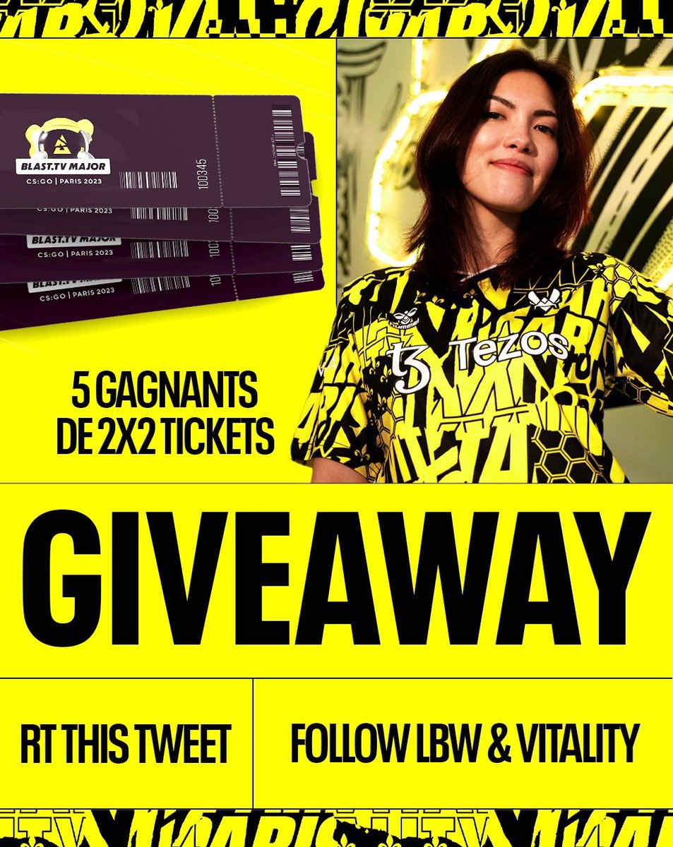 LittleBigWhale's tweet image. ⚠️ Places de Major CS:GO à gagner !  

Avec Vitality, on permet à 5 d’entre vous de remporter 2 tickets pour le Major Jeudi et Vendredi !

Pour cela il vous faut :
🔁 RT ce tweet
👍 Follow @TeamVitality et @LittleBigWhale 

TAS : 15/05

Bonne chance à tous ! 🍀🐝