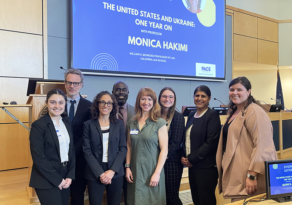 .@HaubLawatPace presented its triennial Pace #InternationalLaw Review Symposium on the #WarinUkraine. It featured the annual Dyson Lecture with Prof. @MonicaHakimi of @ColumbiaLaw who spoke on the future of the US' involvement in #internationalconflict. fal.cn/3ycD5