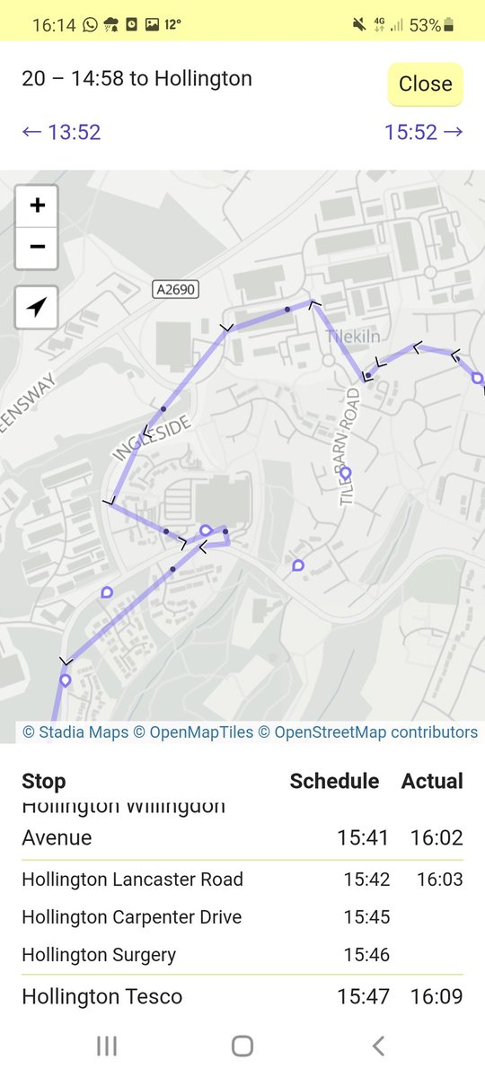 ObnoxiousTiger's tweet photo. @Janetpe93260082 @StagecoachSE By the looks of it, Gresley Road, Napier Road and Ingleside. https://t.co/87chpvh7zf