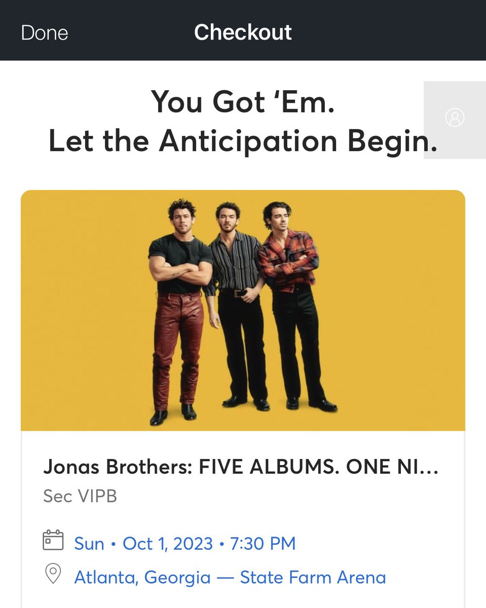 brandiwise's tweet photo. BSTAGE in Atlanta with @hannahlynn147 for my 30th birthday?!?! 😭❤️ see you in October, @jonasbrothers!!!! 🥰 https://t.co/tN1fDPWvKt