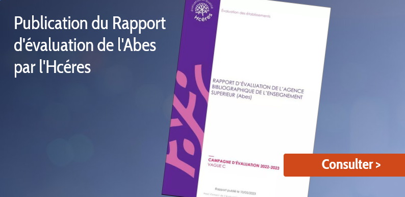 com_abes's tweet photo. Publication ce jour du Rapport d'évaluation de l'Abes par l'Hceres https://t.co/q5FHGFyqnx https://t.co/zDNe6tNEVm