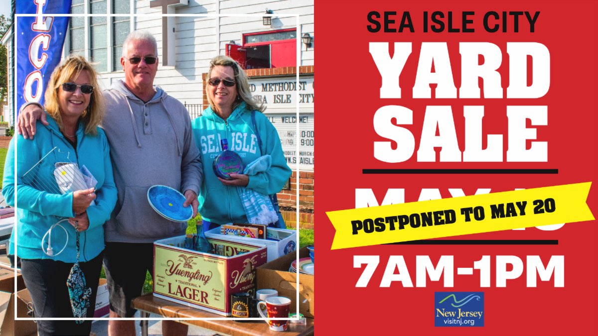 CITY WIDE YARD SALE POSTPONED  TO SATURDAY, MAY 20
Due to the inclement