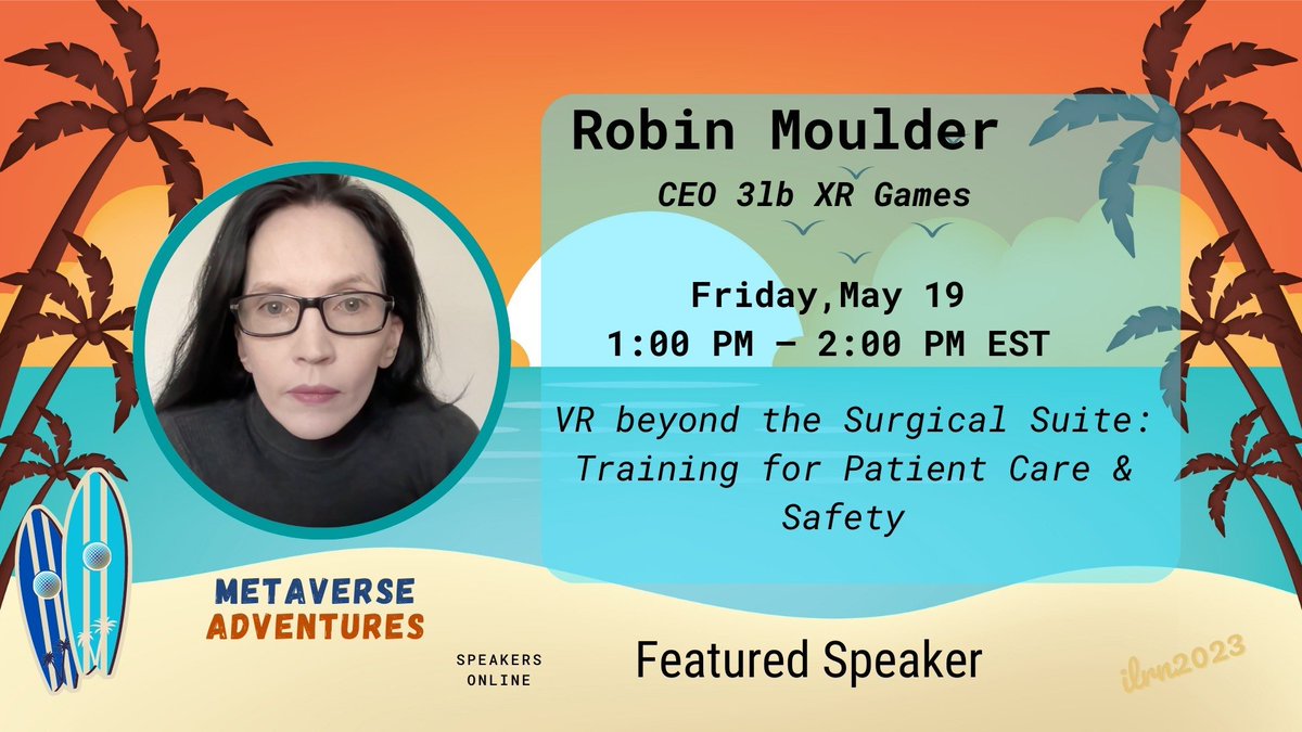 Join our CEO, @robinmoulder's talk at @immersiveLRN  on May 19th! 

Learn how VR is making strides to provide better patient care through immersive safety training in the medical field.

lnkd.in/g_b4rraR

#vr #xr #immersivetechnology #medicaltraining