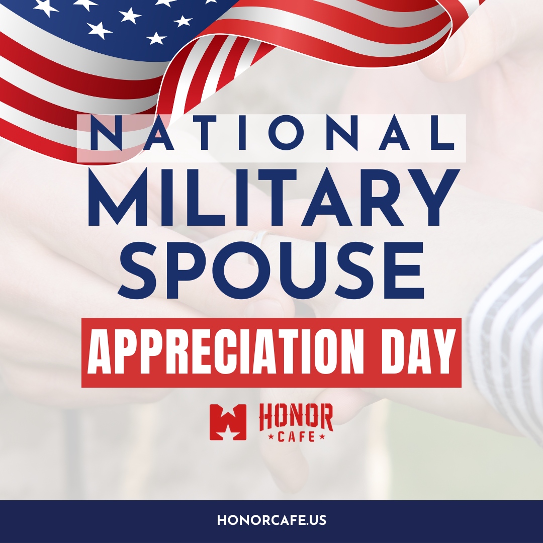 On National Military Spouses Day, we want to express our gratitude and appreciation for the incredible sacrifices and unwavering support of our military spouses.

Thank you for all that you do! 🇺🇸

#NationalMilitarySpousesDay #HonorCafe #ThankYouForYourService