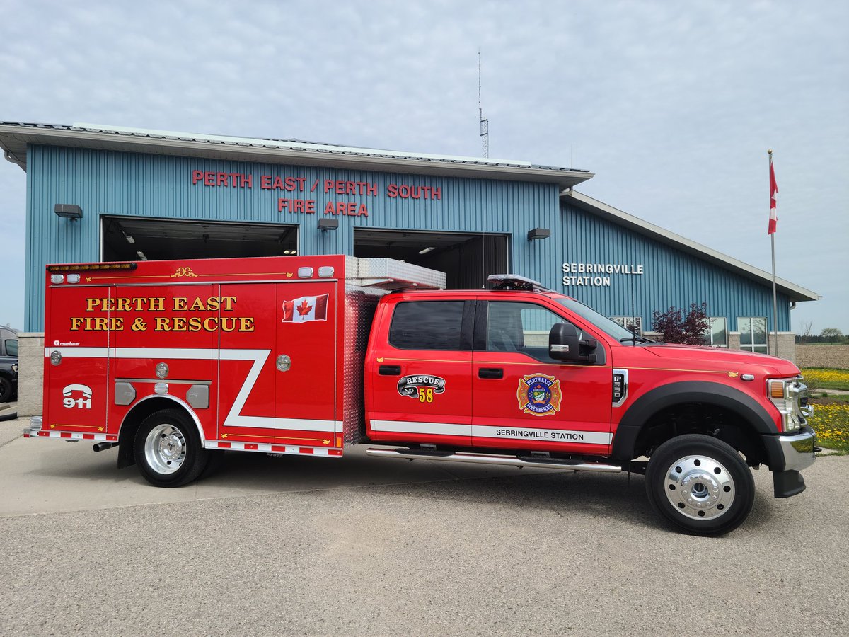 The Perth East & West Perth Fire Department  #Sebringville apparatus delivery is here.
#NewTruckDay  #Rescue58 @pertheast @PerthSouthTwp