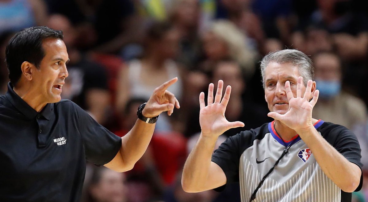 TheDunkCentral's tweet photo. The Miami Heat have lost their last 10 games when Scott Foster is officiating, per @ActionNetworkHQ https://t.co/5sp0QOginR