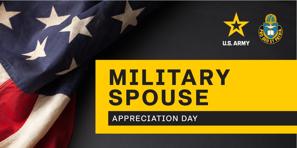 Today is #MiltarySpouseAppreciationDay! The U.S. Army Chaplain Corps would like to honor and recognize the contributions and sacrifices made by our Army spouses, today and every day.

#MilitarySpouseAppreciation | #ArmyChaplainCorps | #ForGodAndCountry