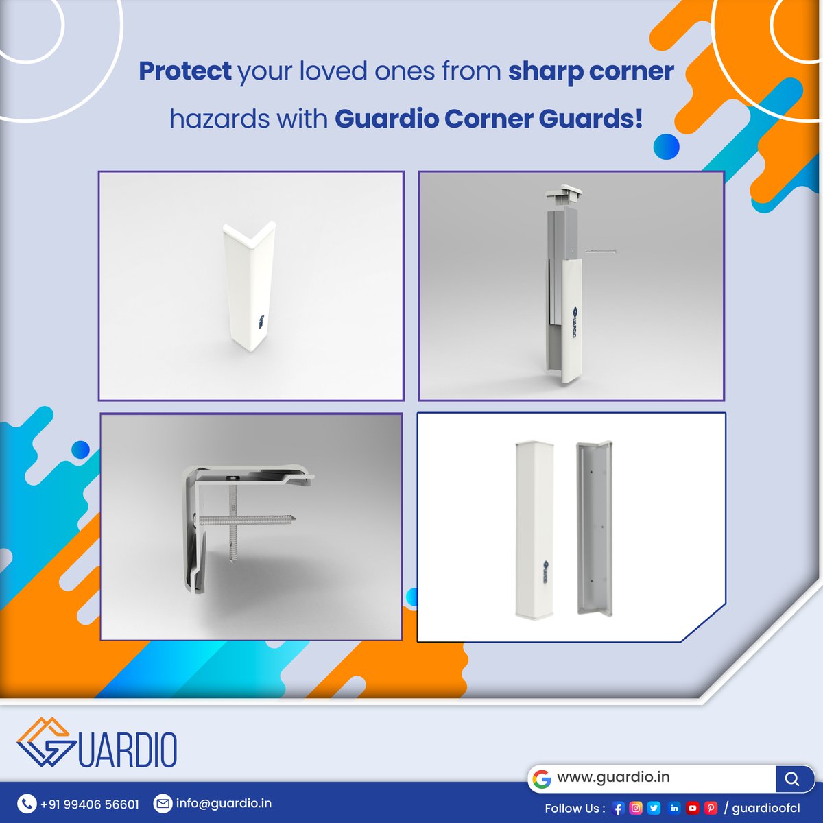 guardioofcl's tweet photo. Protect your loved ones from sharp corner hazards with Guardio Corner Guards! 🚸👪 

Keep your home corners safe with Our  Guardio Corner Guards 👉 https://t.co/ZliPRhalBl 

#CornerGuard #HomeCornerGuard #SafetyFirst #GuardioSafety #CommercialDesign #ArchitecturalProduct #guardio https://t.co/b4dl6eGij2