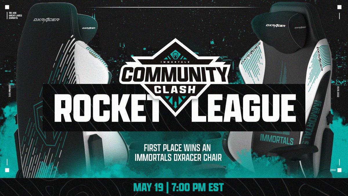 🚨 ATTENTION ALL AMERICAN ROCKET LEAGUE PLAYERS 🚨

Immortals Community Clash is here!

🗓️ - Friday, May 19th, 7pm EST
🏆 - <a href="/DXRacer/">DXRACER💺</a> x Immortals Gaming Chair and Cash

Sign up here: docs.google.com/forms/d/e/1FAI…