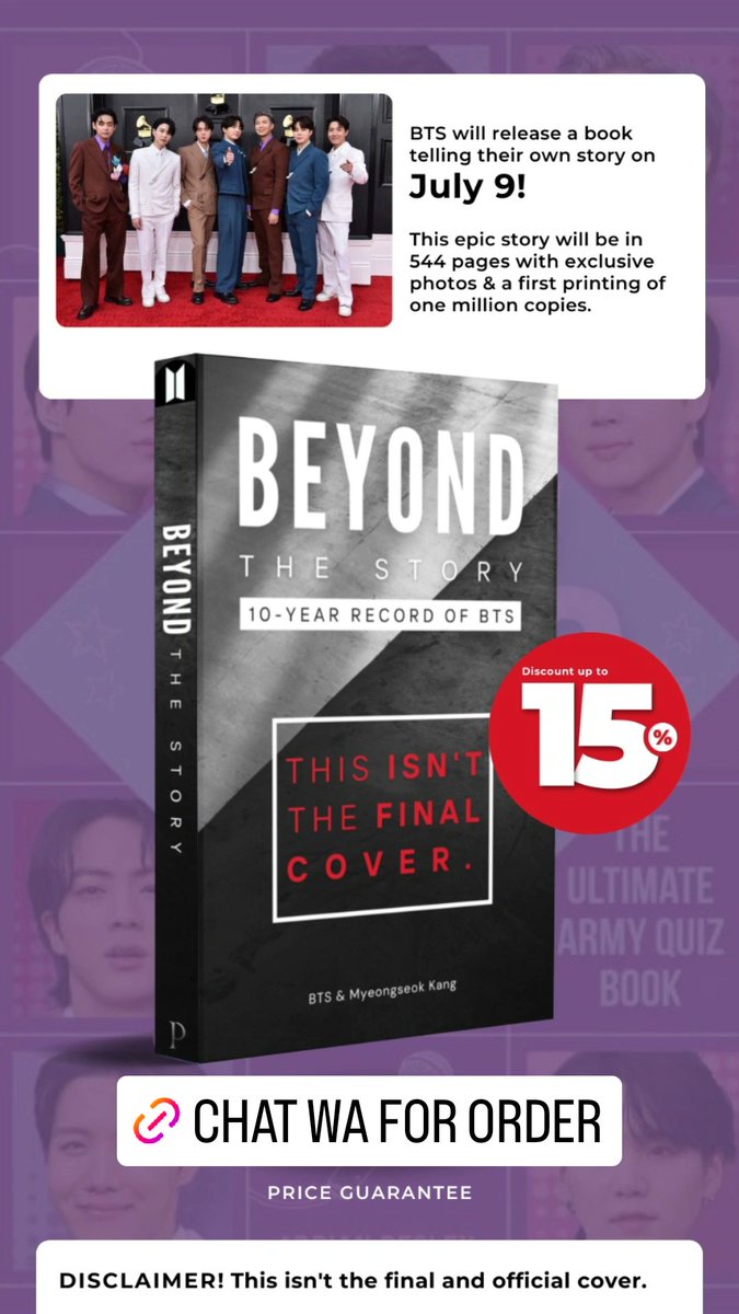 periplus_bdg's tweet photo. Army manaa suaraanyaaa🙌
Kami open Pre Order buku BTS Beyond the Story✨ 
Chat WhatsApp buat pemesanan nya 0877 8286 6060✅
#ARMY #BTS #BTSARMY #periplus #bandung #BookLover #btsforever #book #bukuimport #giladiskon https://t.co/8Wvay3ZpBI