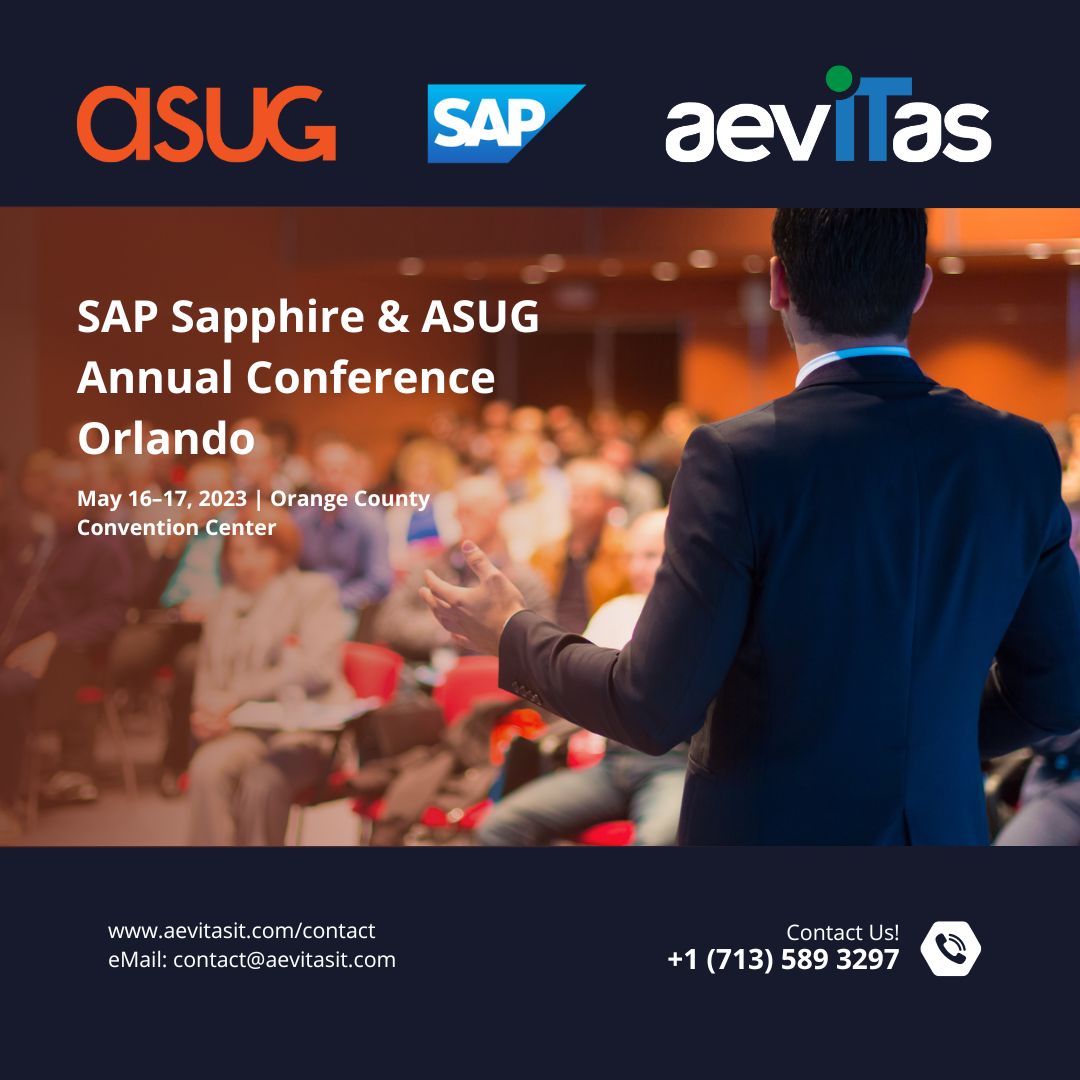 📢 Exciting News! We’re going to be at @SAPSapphire next week!

We can’t wait to explore the latest SAP innovations and connect with industry leaders at SAP Sapphire & @ASUG365 Annual Conference in Orlando on May 16-17, 2023! 🌟

Will you be there?

#SAPConference #SAPPHIRENOW