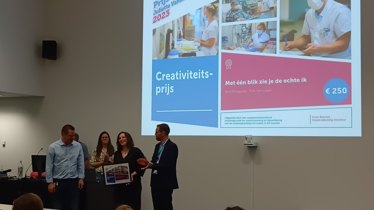 UZLeuvenNursing's tweet photo. Proficiat aan alle winnaars en alle deelnemers aan de Juliette Vanderschueren prijzen 2023! #NursesDay2023 Trots op alle innovatieve en kwaliteitsverbeterende projecten geleid door #verpleegkundigen in het afgelopen jaar!!! @kbalcaen1 https://t.co/nBAbMqLz5g