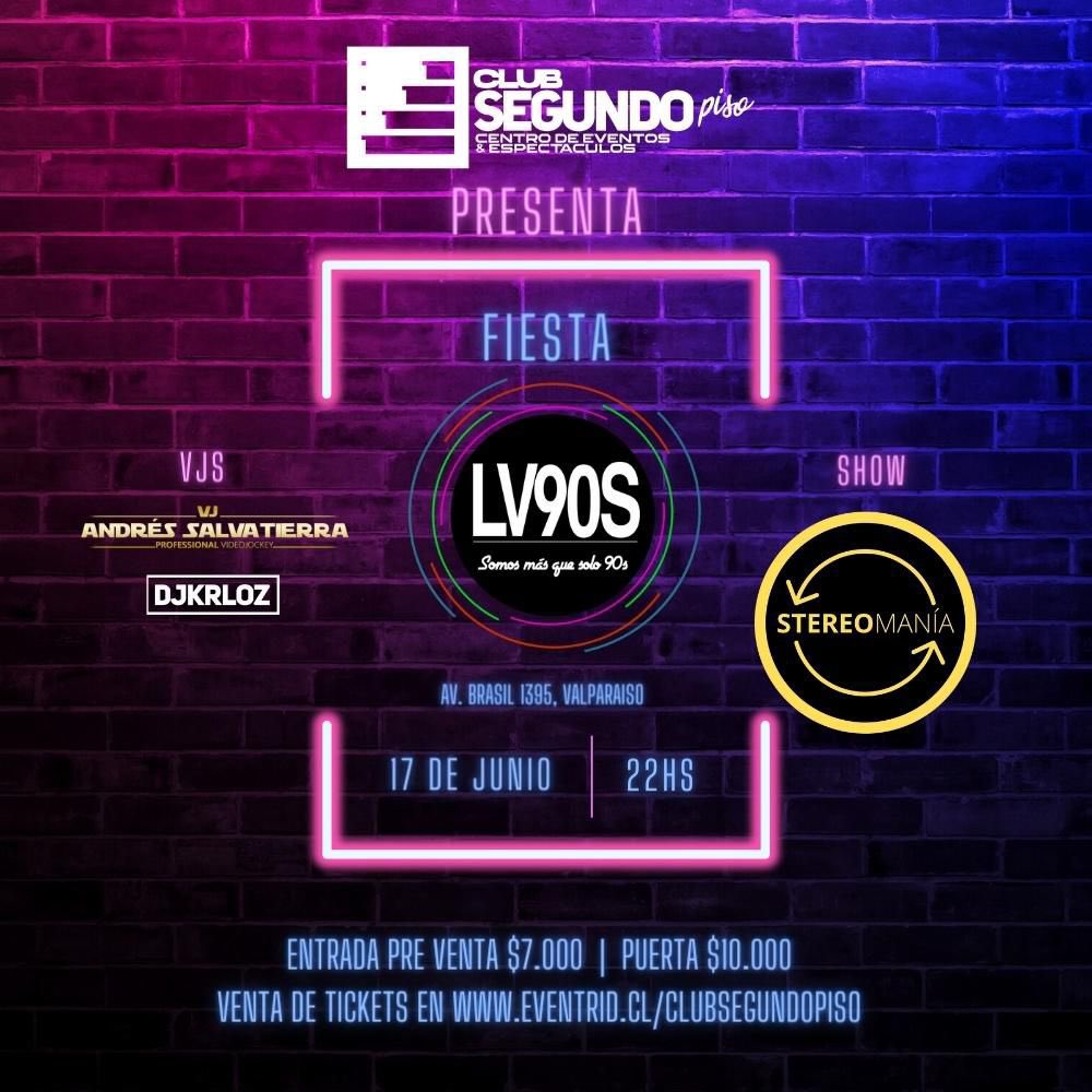Lv90scl's tweet photo. Lo que estaban esperando!!! 🤩🤩
Sábado 17 de Junio desde las 22:00hrs. en Club Segundo Piso 🤩
Por primera vez en #valparaiso , Fiesta Lv90s!🥳🥳
Traemos de vuelta a la pista los mejores hits bailables de los #90s y comienzo del #2000s https://t.co/RdS2p49tqF