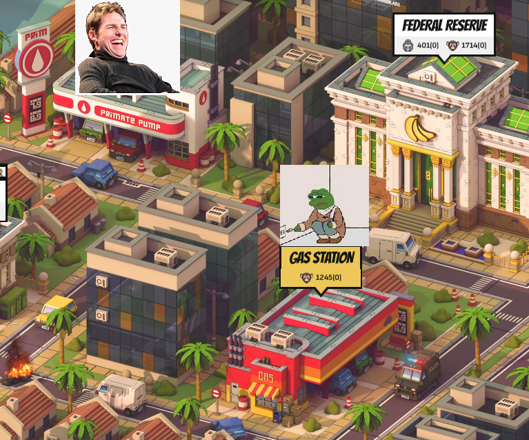 0xDenjii's tweet photo. The difference of placing your gas station one street over. @playtheheist 
#$Nana #Nana
#NanaAddict #GimmeNana https://t.co/MFZzb7LSc0