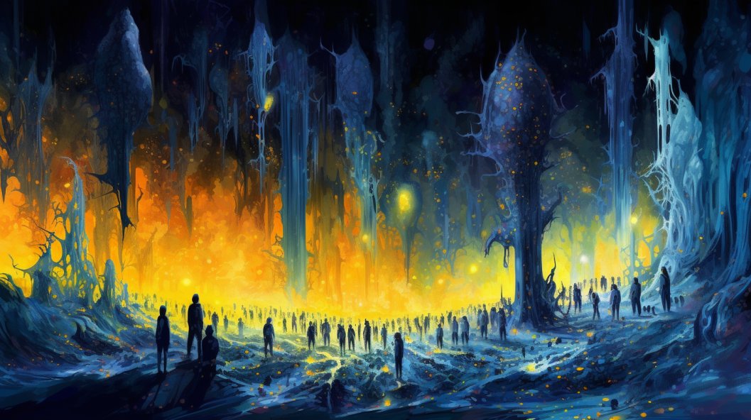 IndividualPira1's tweet image. Asked @midjourney to draw the word #Fusionites in combination with my typical Fusion-style prompts. I found the results very interesting, but have no idea how to interpret them. Maybe we&apos;re early?