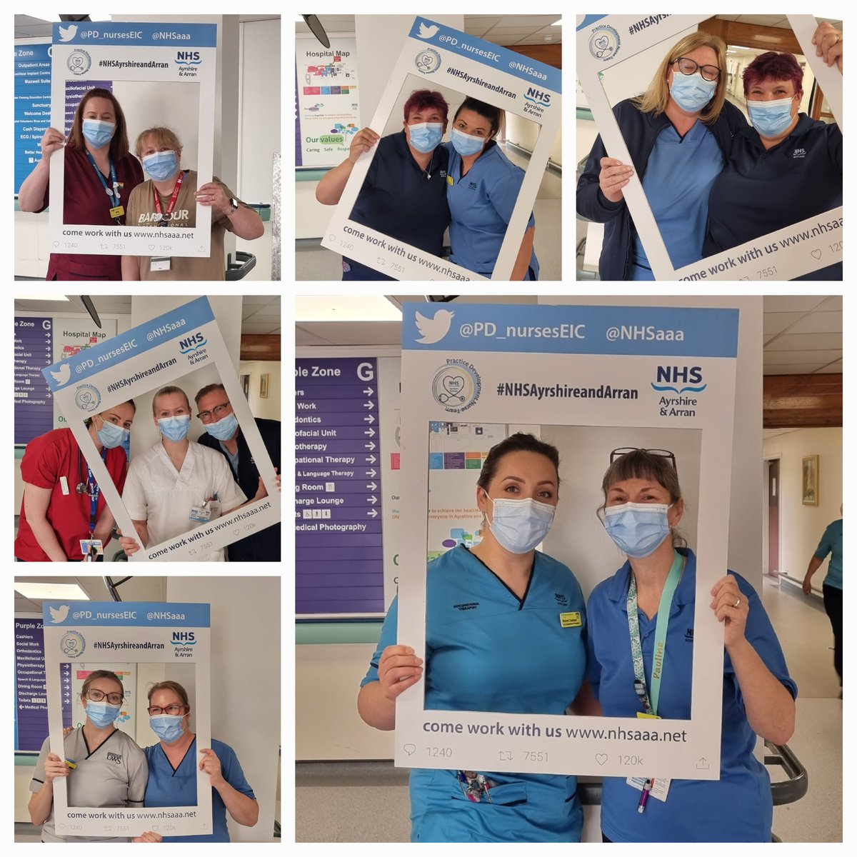Nursing is a diverse and rewarding profession. <a href="/nhsaaa/">NHS Ayrshire & Arran</a> are lucky to work alongside so many amazing nurses. Thanks to the portering, admin, medical, domestic, AHP, volunteer staff (and many) more who helped us celebrate today.  #Proud #InternationalNursesDay