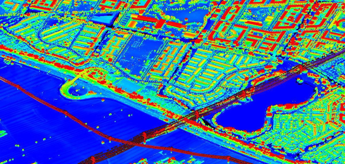 RECONECT partner #Eurosense  successfully executed a #lidar survey flight on the demonstration site in #Hamburg with a very high point density of more than 20 pts/sqm. This allows to use the #dataset for #3Dvisualisation and computations of #water #retention #capacities.
