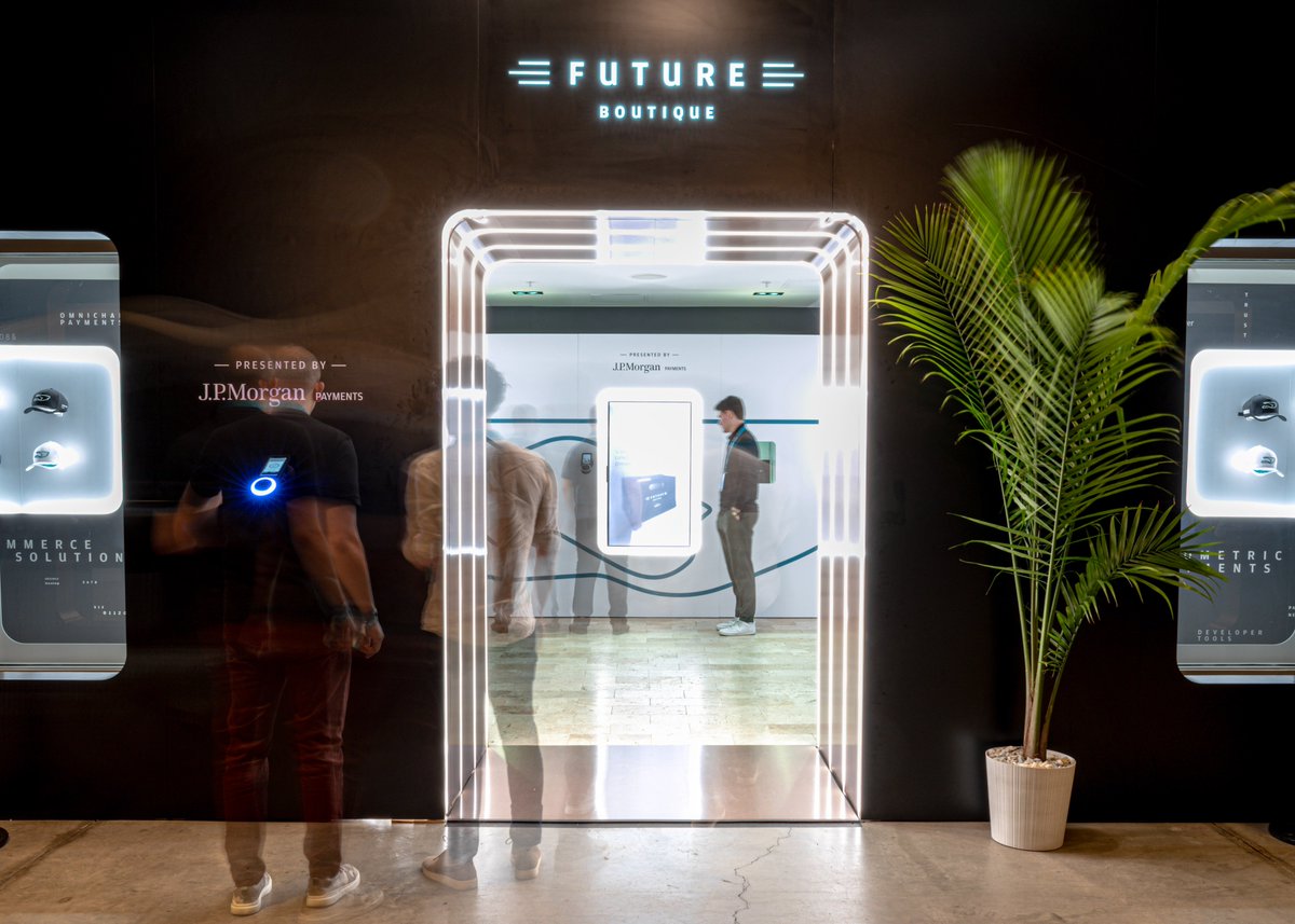 bethemultiplier's tweet photo. We were asked by @jpmorgan Payments to imagine the future of retail for an exclusive experience at the @F1 Miami Grand Prix. This unique activation showcased the future of biometrics to VIPs at the invite-only 72 Club during the race weekend. https://t.co/vo4zhy5Kxq