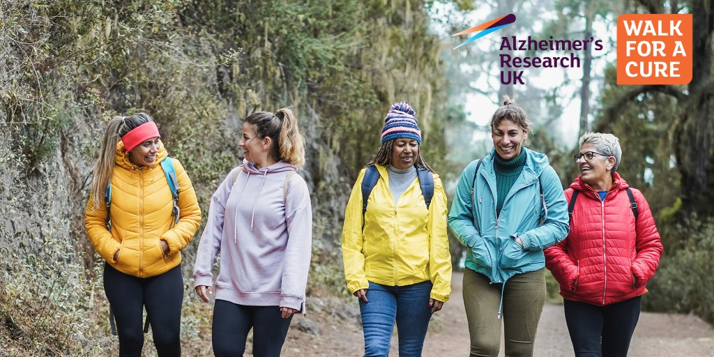 AlzResearchUK's tweet photo. We’re pleased to announce our brand-new fundraising event series for 2023, 
#WalkForACure. 👣 

Join a community of hundreds of others at three flagship events across the UK &amp; Walk For A Cure for dementia. 

Sign up here👇🏽
https://t.co/i9d8aYAljM https://t.co/BF5amNJOf2