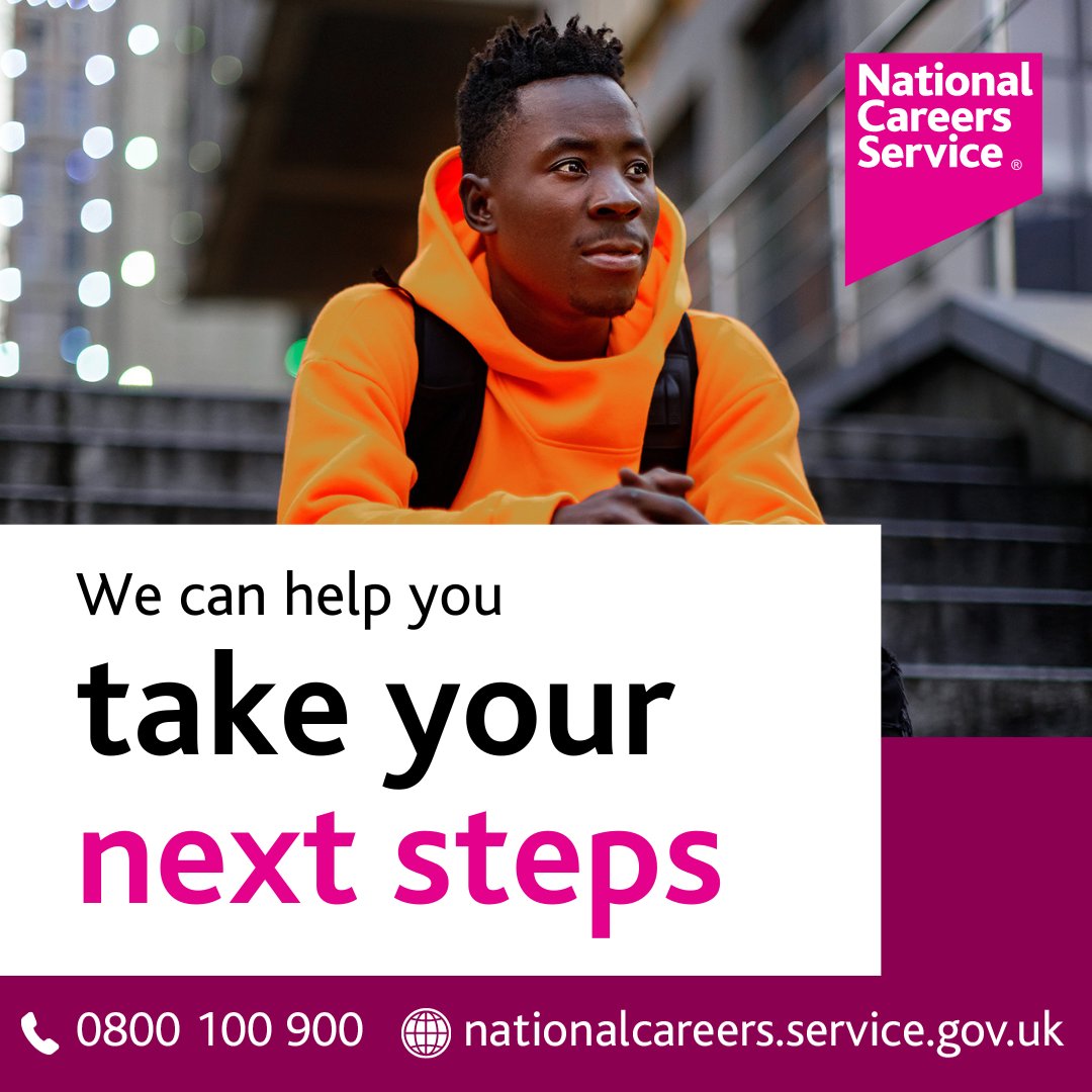 JAT1712's tweet photo. Want to take your next steps in education, work or training? 

We can help you!

Call 0800 100 900 to book an appointment or visit https://t.co/TxBuFYllFL to find out other ways you can contact us.

#AskNationalCareers #NextSteps https://t.co/Vi2IzzwHrw