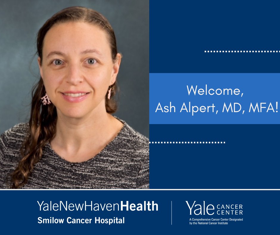 YaleCancer's tweet photo. We look forward to welcoming Dr. Ash B. Alpert @ash_alpert to @YaleCancer @SmilowCancer @YaleHematology! Dr. Alpert's clinical expertise is focused on the care of patients with #lymphoma. https://t.co/3g32jiy32k https://t.co/eMBOMdTZoD