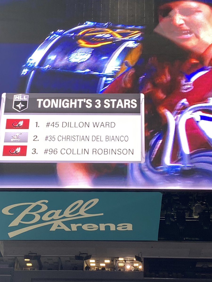 Arawok's tweet photo. @AdamLeviNLL @NLL @MammothLax @NLLRoughnecks Adam I think you put something in the air on this one. Hoping this isn’t a new trend for our third star https://t.co/5EqsuJT1JQ