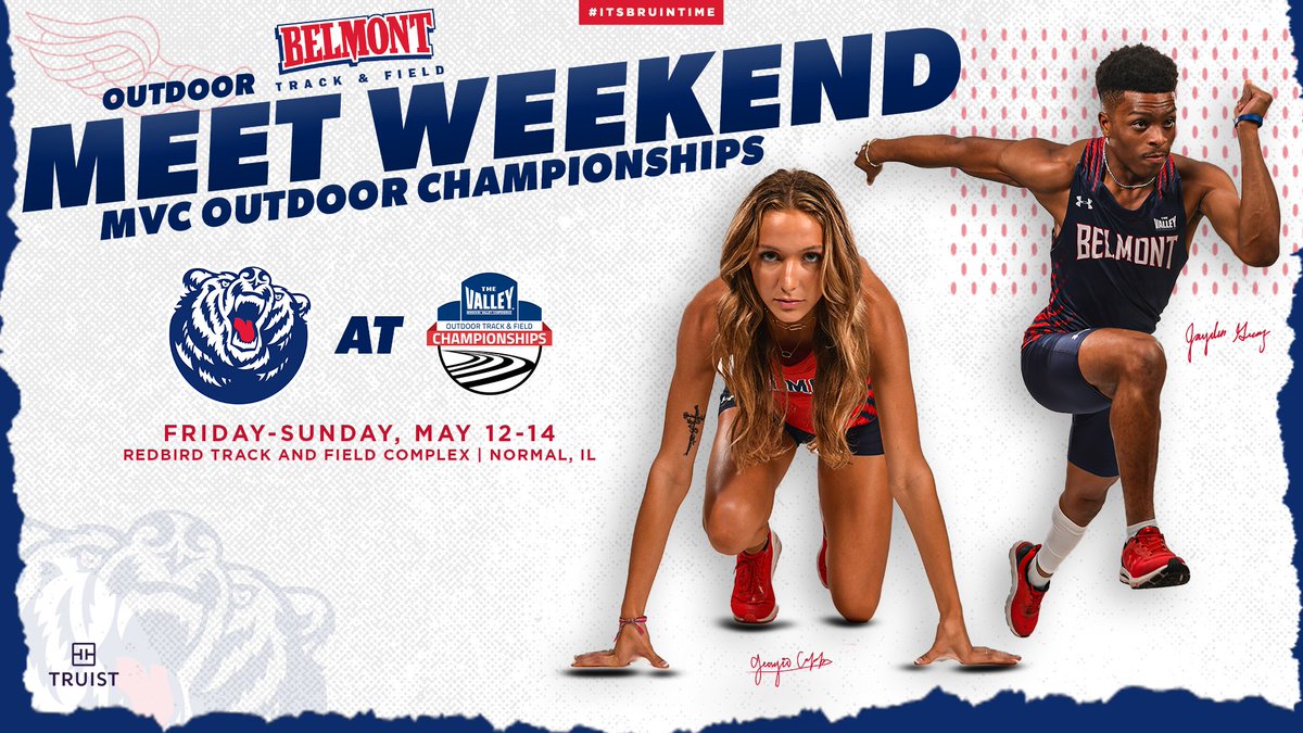 Belmont Cross Country/Track & Field (@belmontxctf) on Twitter photo πππππππππππππ πππππππβΌ
First <a href="/MVCsports/">Missouri Valley Conference</a> Outdoor Championships for the Bruins!
π
Friday-Sunday
π Normal, IL
Fri. πΊ es.pn/3BnZOmp
Sat. πΊ es.pn/3NYtttU
Sun. πΊ es.pn/3I6OG13
Results π bit.ly/3Mj58xE
#ItsBruinTime πππππππππππππ πππππππβΌ
First <a href="/MVCsports/">Missouri Valley Conference</a> Outdoor Championships for the Bruins!
π
Friday-Sunday
π Normal, IL
Fri. πΊ es.pn/3BnZOmp
Sat. πΊ es.pn/3NYtttU
Sun. πΊ es.pn/3I6OG13
Results π bit.ly/3Mj58xE
#ItsBruinTime