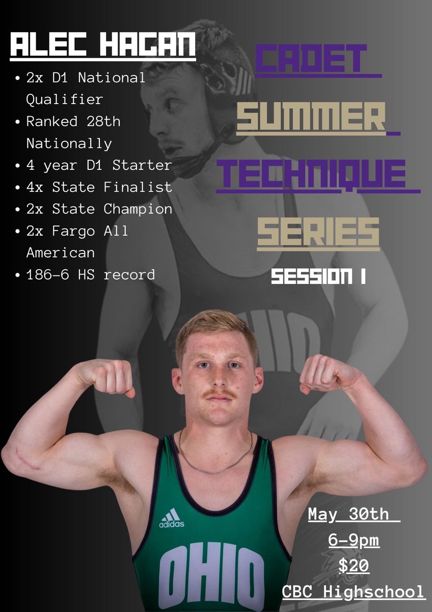 Summer is right around the corner and with it the start of our annual Cadet Summer Technique Series!! Leading this year’s sessions off is Eureka High’s own Alec Hagan! $20 and all area wrestlers are welcome. Sign up at the link below or at the door.

nam02.safelinks.protection.outlook.com/?url=https%3A%…