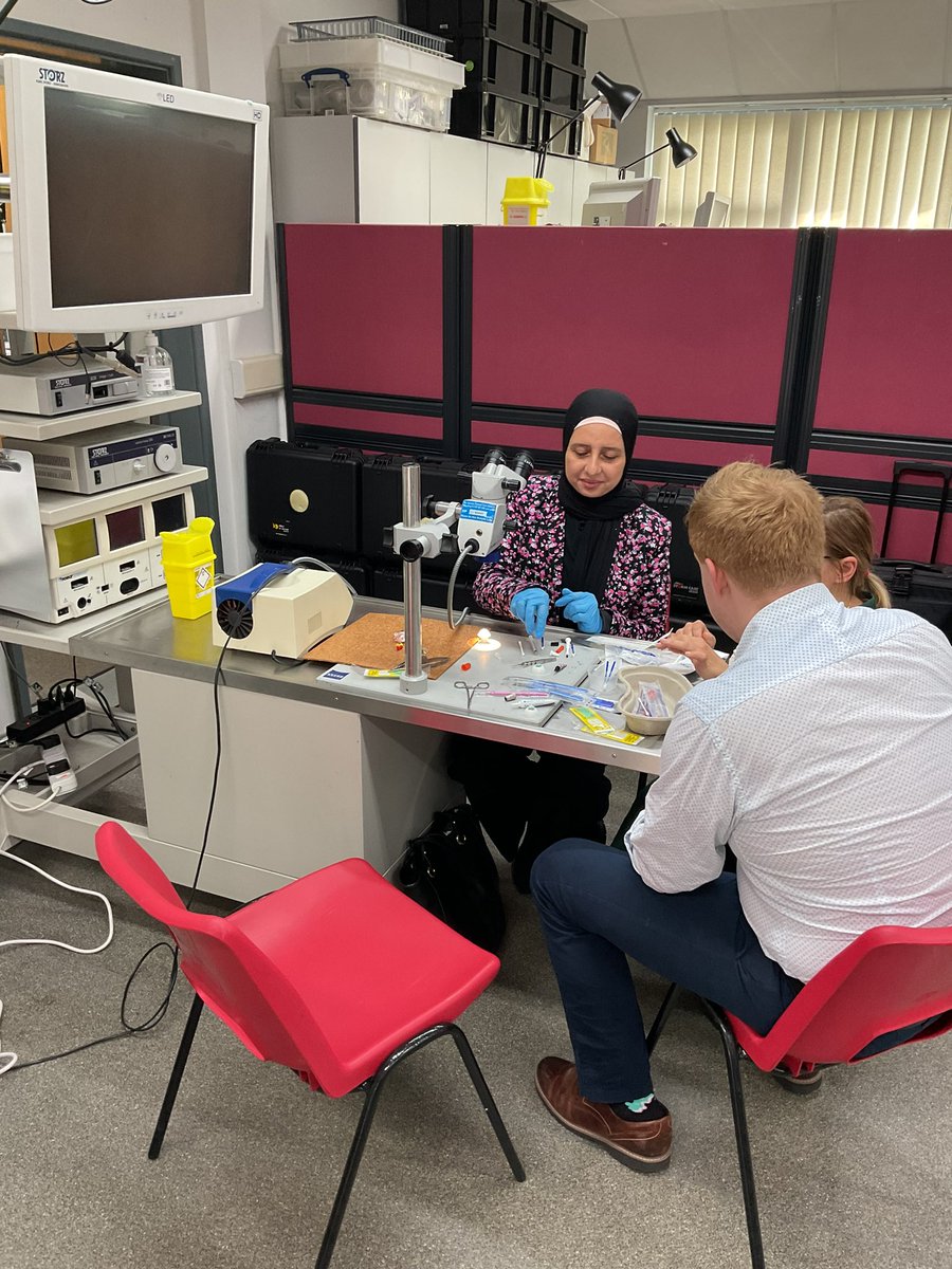 SurgerySkills's tweet photo. Great to ‘see’ 👀the Opthalmology trainees in WIMAT again today!
Always a great afternoon. Particularly pleased with the set up and simulation for this one. Big thank you as always to @VISUfarma for their support. #FridayFeeling 
@HEIW_NHS #Simulation #innovation https://t.co/DqoexEv2R1