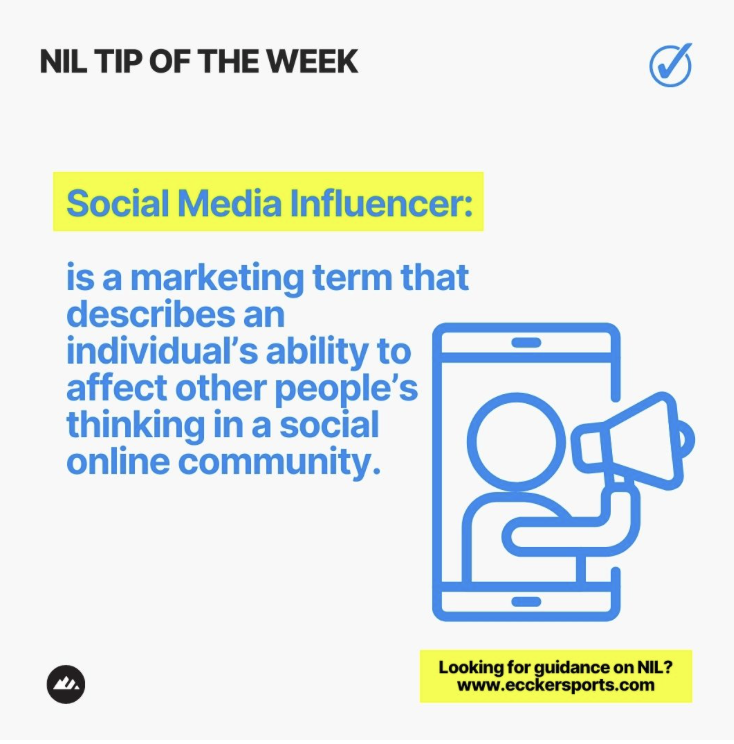 scoutSMART_'s tweet photo. 🚨 NIL Tip of the Week 🚨 

@EcckerSports x @scoutSMART_  have the information you need to understand how to navigate social media as an influencer. Go to @Ecckersports for more information. #Leadwithknowledge 

For More #NIL Tips ➡️https://t.co/h1nkRp5iCg https://t.co/DQhwwj33fG