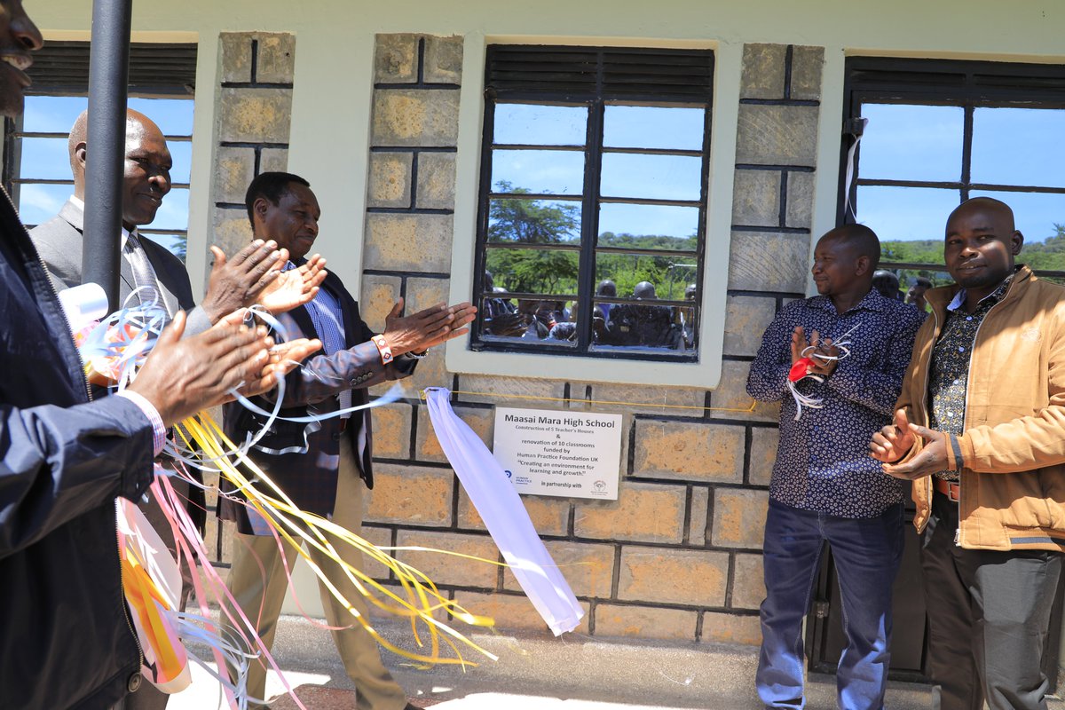 MConservancies's tweet photo. Today we joined the teachers and students of Maasai Mara High School during the unveiling of five housing units for teachers and ten renovated classrooms, and an administration block. https://t.co/p2weJ64UUf