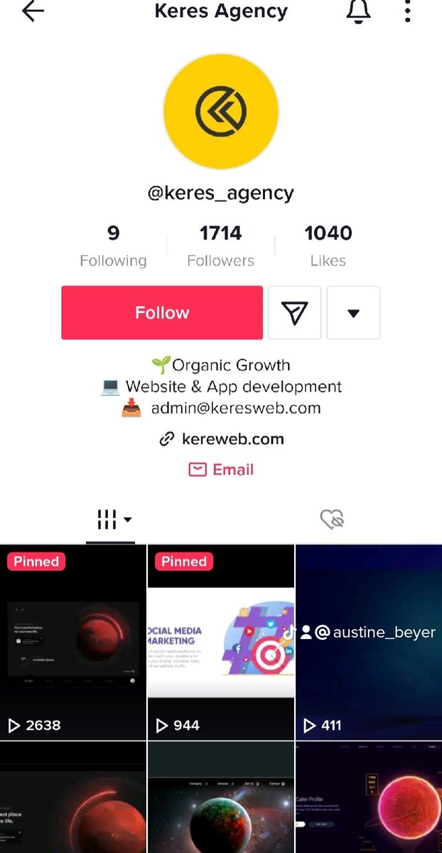 Please report this page they are scammers they did not gave the salary of their employees and beware this company keres.agency this company are scammers they recruiting employee as social media manager to promote their page but they did not gave the salary