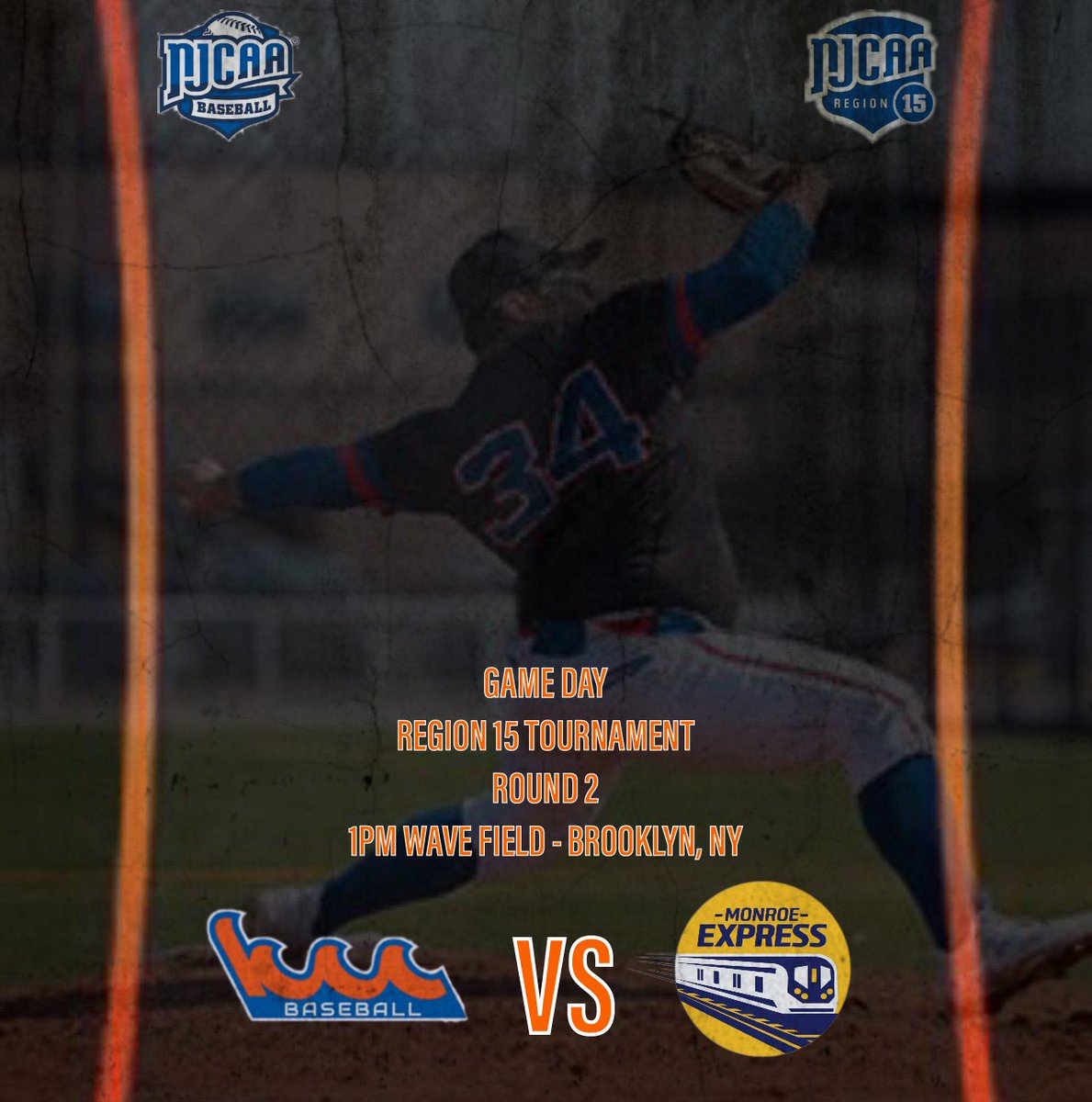 KCCWaveBaseball's tweet image. Round Two of the Region 15 Playoffs , today 1 PM at Wave Field. Win and advance to the championship round. Come down and support your KCC WAVE. #OneThought #KCCBaseball #WaveBaseball #Njcaa #njcaabaseball #collegebaseball #collegeworldseries #region15 #regionals #collegeplayoffs