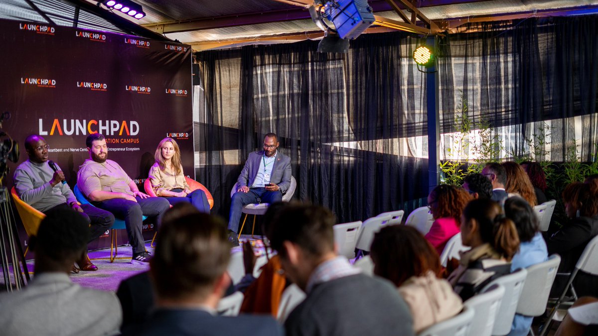 FromHereVC's tweet photo. Our investment principal @Msyoka hosted a groundbreaking space during the opening of @LaunchPad_KE to discuss scaling startups with top ecosystem CEOs, including #Rology's #MoazzHossam #ErickMuli of @lipalaterke and #TracyTurner of @CopiaKenya https://t.co/JO2eNBpchu