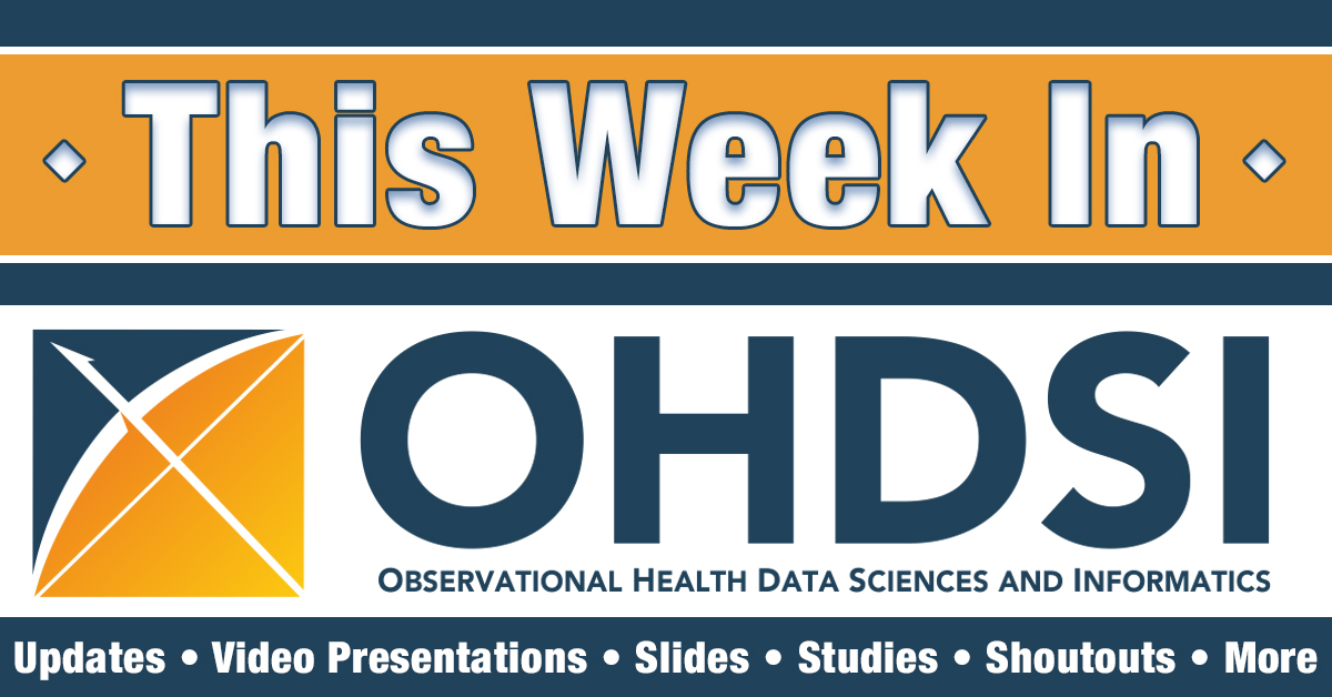 OHDSI's tweet image. #ThisWeekInOHDSI

• 3️⃣ publications from #AMIA2022
• #SOSChallenge tutorial: study diagnostics
• final days to apply for Kheiron cohort #opensource #developers
• CBER Best talk from @prieto_alhambra, @xtlxt 
• job openings
• MORE!

ohdsi.org/this-week-in-o…

#JoinTheJourney