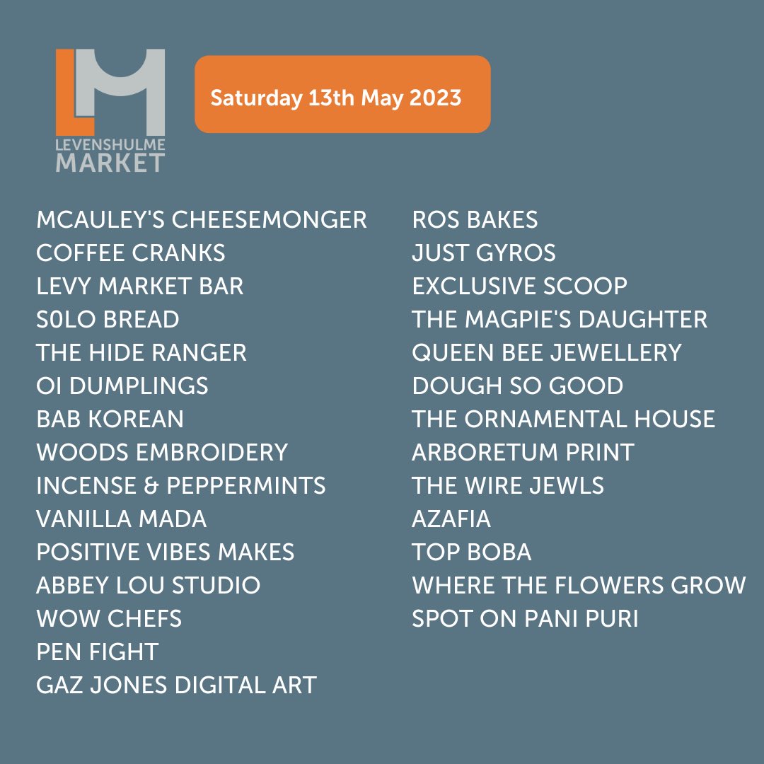 levymarket's tweet photo. The weekend is nearly here. It might not be a bank holiday but we’ve got a jam packed market for you! https://t.co/L3GuZHpsaU 

A Eurovision playlist is lined up too 🪩 https://t.co/MUwUmcQCPG