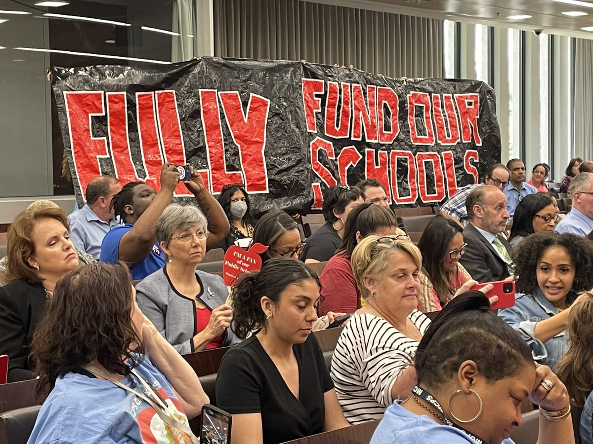 mceanea's tweet photo. MCEA in the house for the CC discussion and preliminary vote on the county budget. Do the right thing and fully find our schools! https://t.co/Md7fDy5AlS