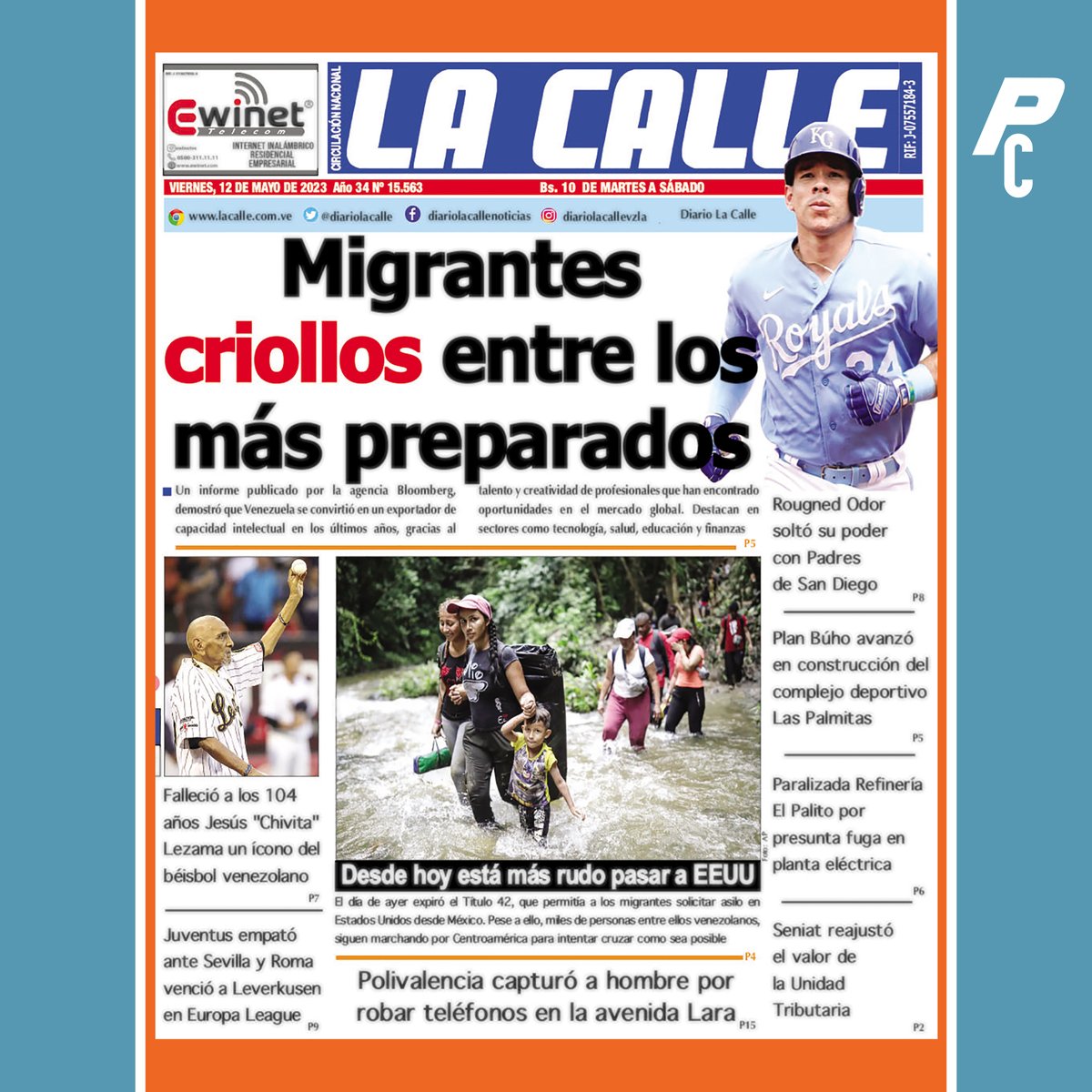 #Regionales | Portada de La Calle este #12May titula: Migrantes criollos entre los más preparados
