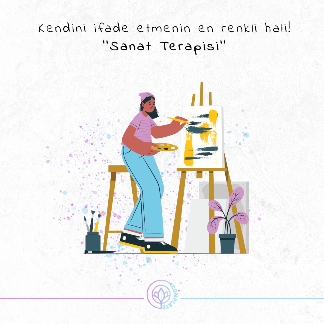 Sanat terapisi ile duygularını ve düşüncelerini sanat yoluyla dışavurabilirsin. Böylece kendine sözlü olarak ifade edemediğin duygularını açığa vurmak senin için daha kolay olacaktır💜

#complete #kendiniçin #bütüncülyaklaşım #sanatterapisi #motivasyon #kendiniifadeet