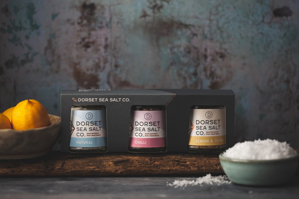 Brand new stock for the Gallery.

Each Gift Set contain 3 x 100g jars of salt and are priced at £23.95 each.