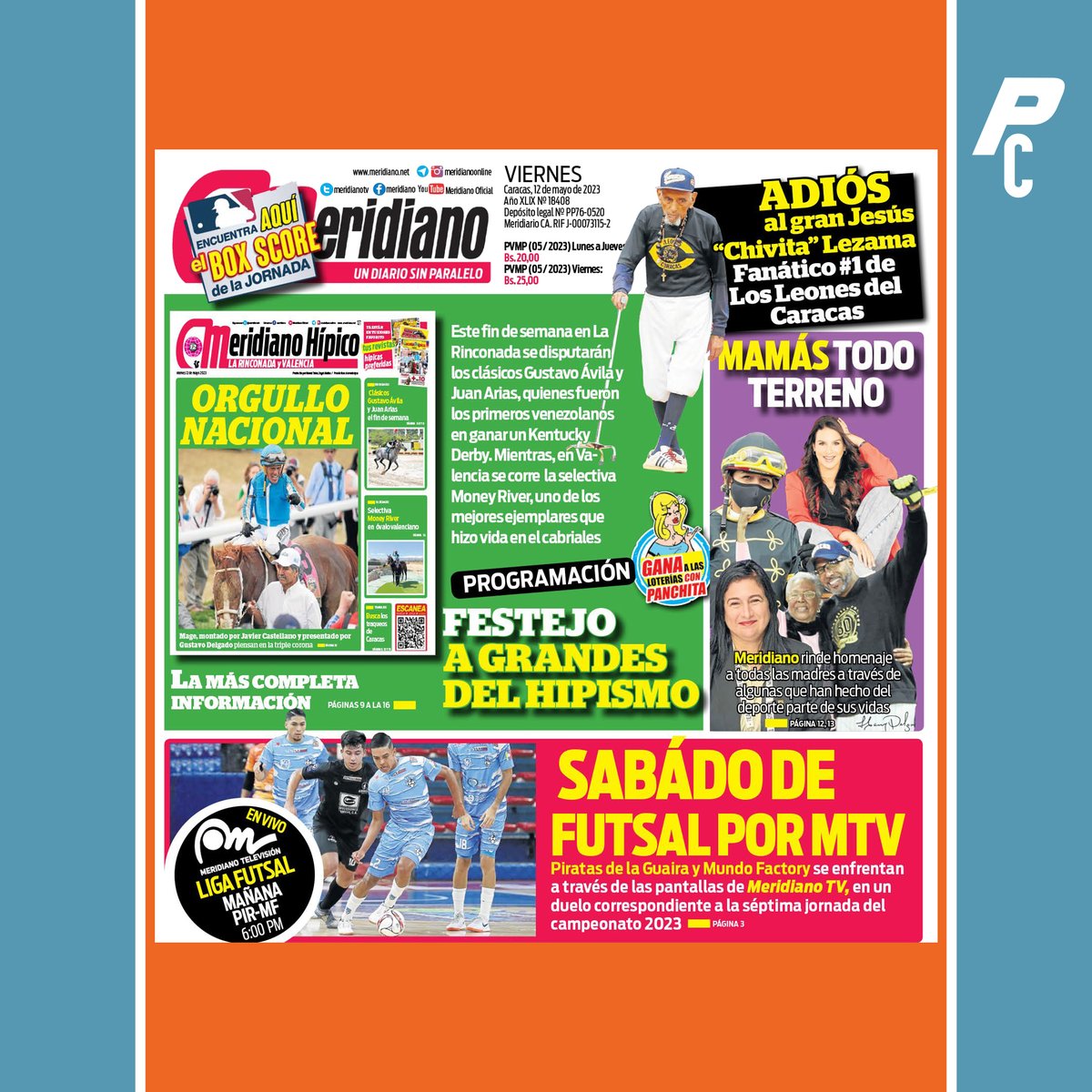 #Deportes | Portada de Meridiano este #12May titula: festejo a grandes del hipismo