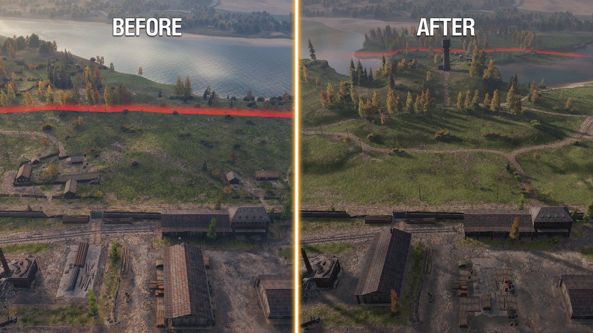 worldoftanks's tweet photo. Ensk is now in the Super Test and is being expanded to 1000x1000 m with a new direction within the green area. The bases have been also relocated and now there is a much lower chance of vehicles taking hits at the beginning 🤠🙌

Check out the changes! Pretty neat, huh? 🤩 https://t.co/LSOLpU3hZm