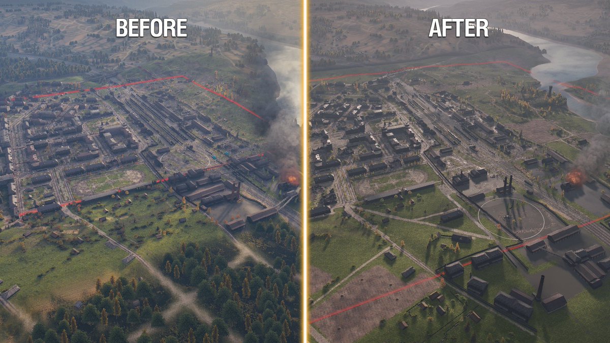 worldoftanks's tweet photo. Ensk is now in the Super Test and is being expanded to 1000x1000 m with a new direction within the green area. The bases have been also relocated and now there is a much lower chance of vehicles taking hits at the beginning 🤠🙌

Check out the changes! Pretty neat, huh? 🤩 https://t.co/LSOLpU3hZm